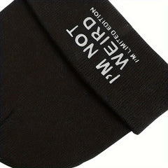 Y2K Gothic I'M NOT WEIRD Knitted Beanie Hat for Outdoor Activities