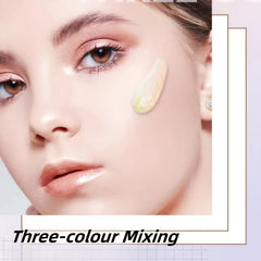 3 Rainbow Contouring Isolation Cream Pore Primer Correct Serum Face Makeup