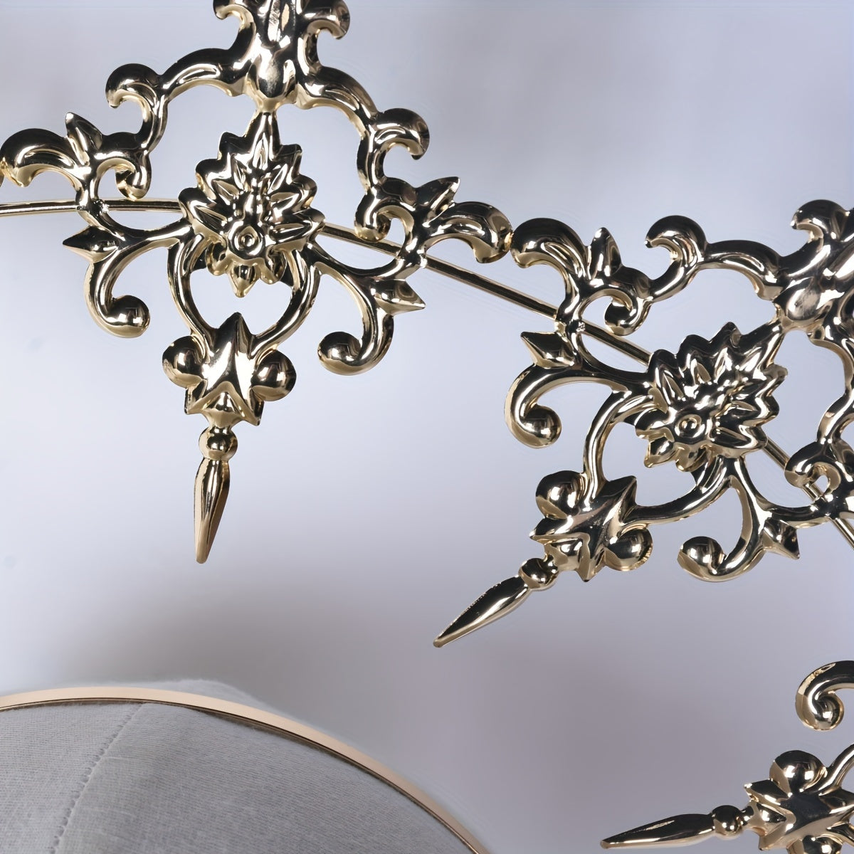 Large Goddess Crown Headband Golden Hair Accessories