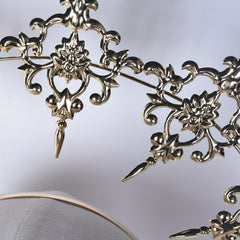 Large Goddess Crown Headband Golden Hair Accessories