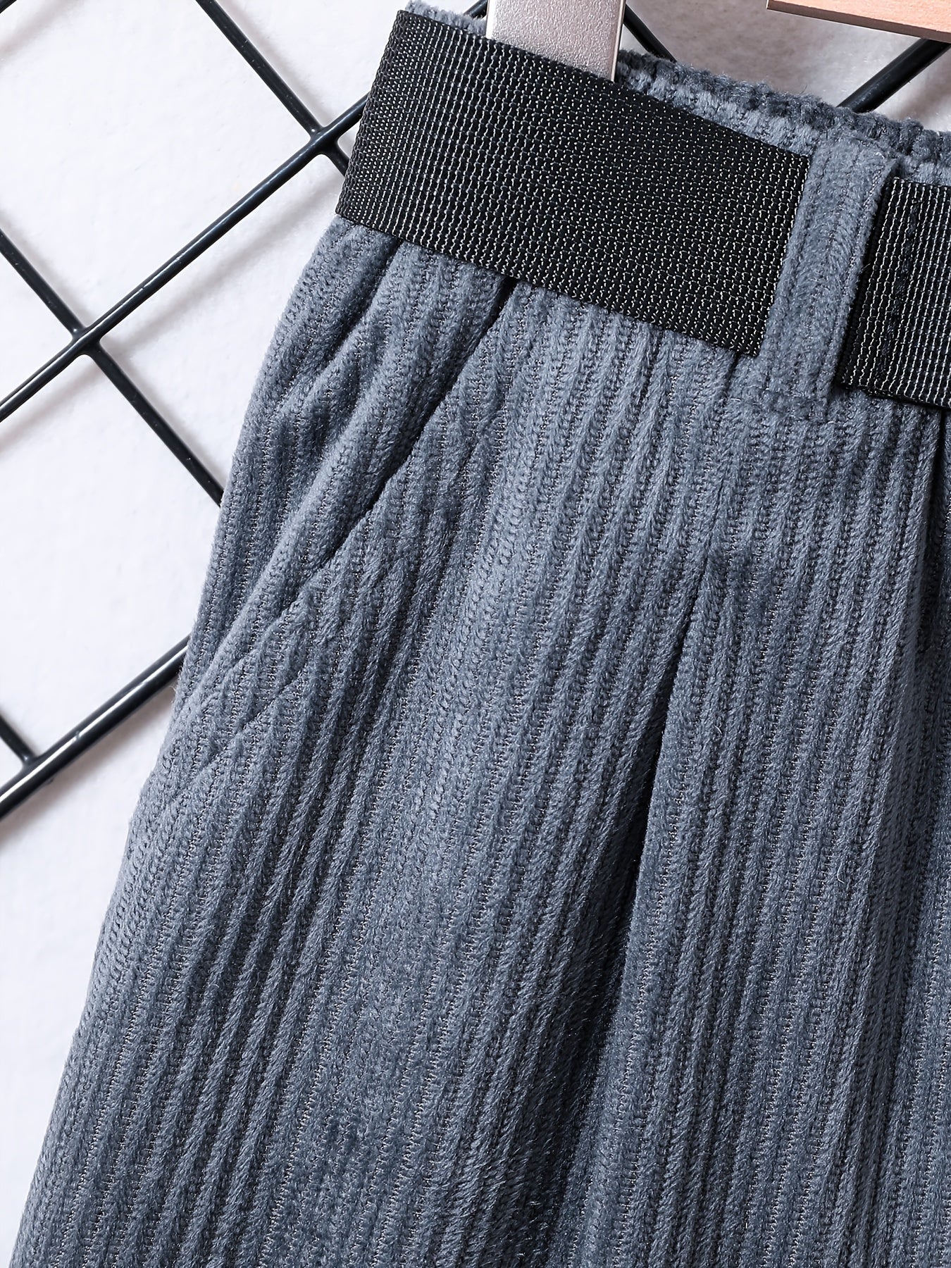 Boys Corduroy Long Pants with Belt for Spring and Autumn