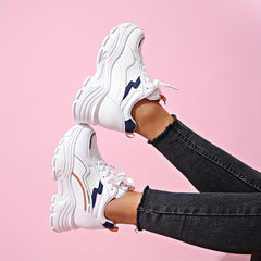 Women's Thick Bottom Sport Shoes Lightweight Non slip Chunky Sneakers