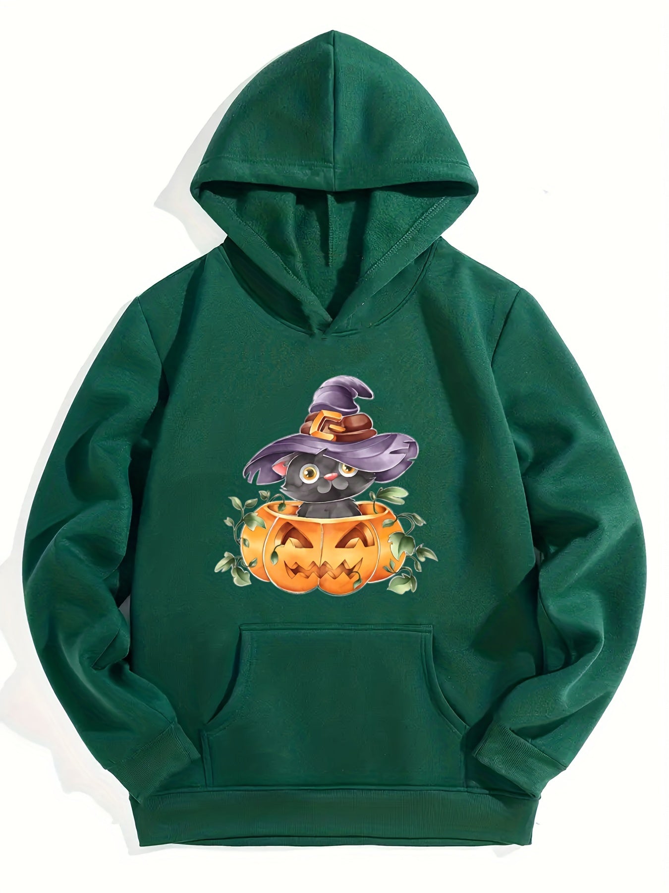 Kitty Witch Pattern Smart Hoodie For Girls
