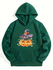 Kitty Witch Pattern Smart Hoodie For Girls