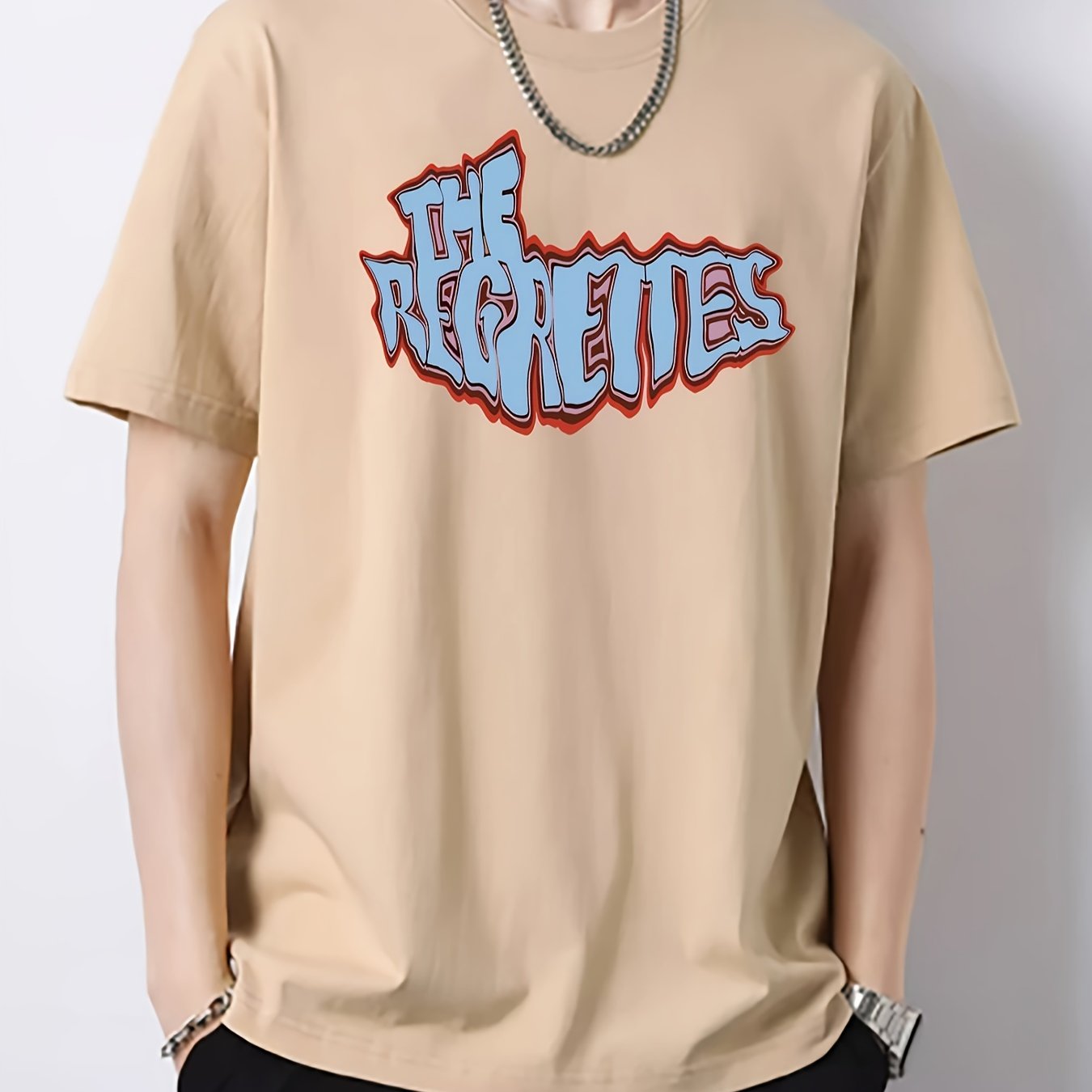 Men's Vintage Style Artistic Letters Print T Shirt