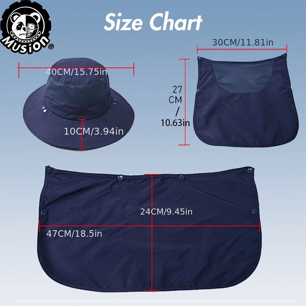 Outdoor Detachable Hat UPF 50 Gardening Hat Breathable Mesh Hat