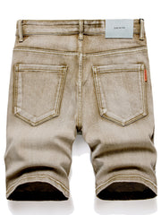 Y2k Creative Tassels Denim Shorts Men's Casual Street Style