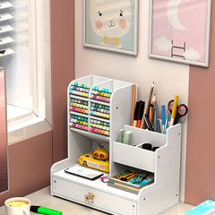 Desktop Pen Holder Storage Drawer Large Capacity