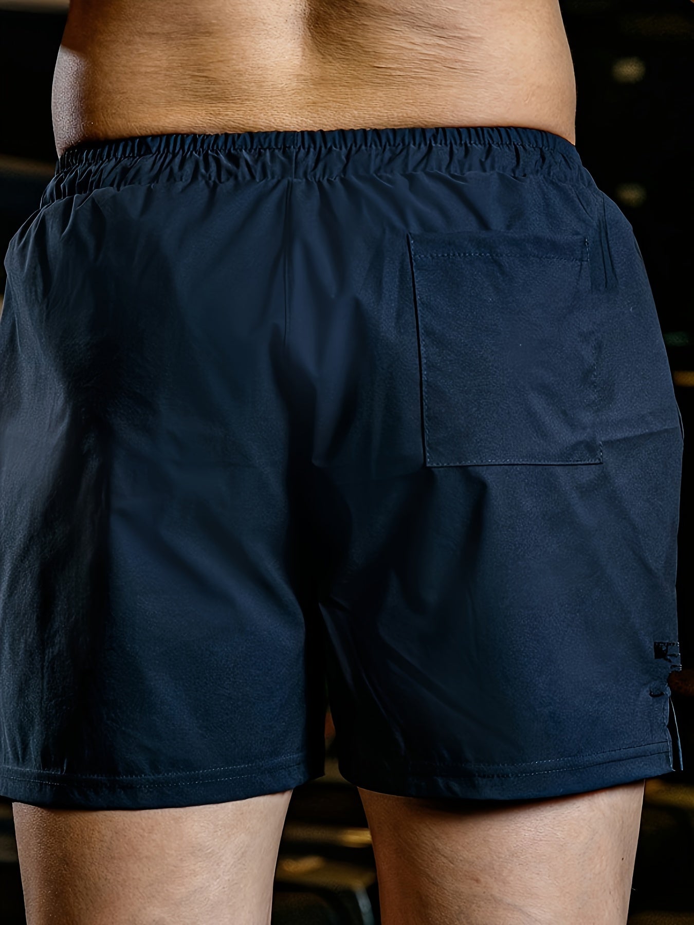 Men's Loose Solid Shorts With Pockets Active Breathable Drawstring Shorts