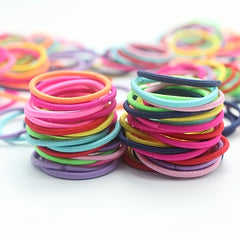 100pcs Multicolor Hair Ties Ponytail Holder for Baby Girls