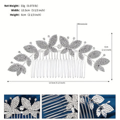 Rhinestone Butterfly Hair Comb for Girls Women