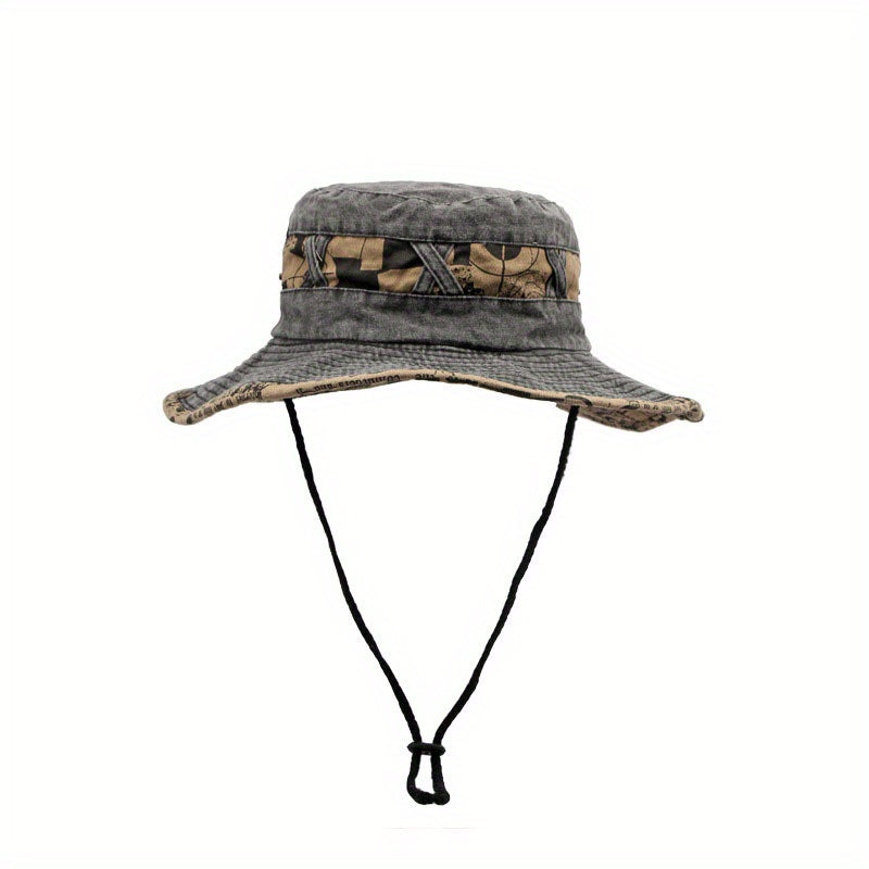 Casual Vintage Men's Fisherman Hat Big Brim Outdoor Sun Hat