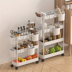 4 Layer Kitchen Storage Rack Large Capacity Portable Seasoning Vegetable Storage