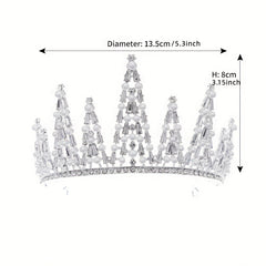 Baroque Faux Pearl Crown Birthday Crystal Crown Wedding Tiara