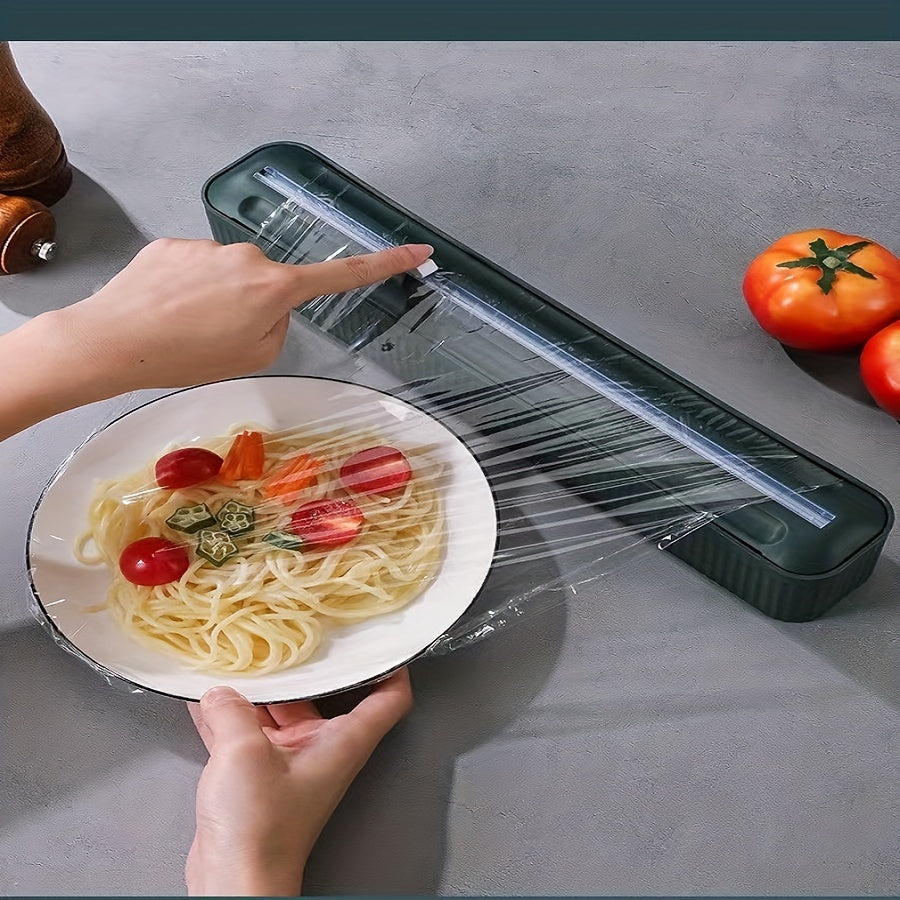 Plastic Wrap Dispenser with Cutter Kitchen Organizer