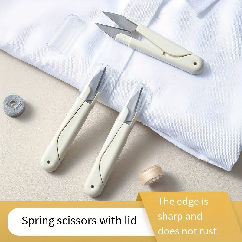 Portable U Shaped Scissor With Cover Embroidery Sewing Scissor