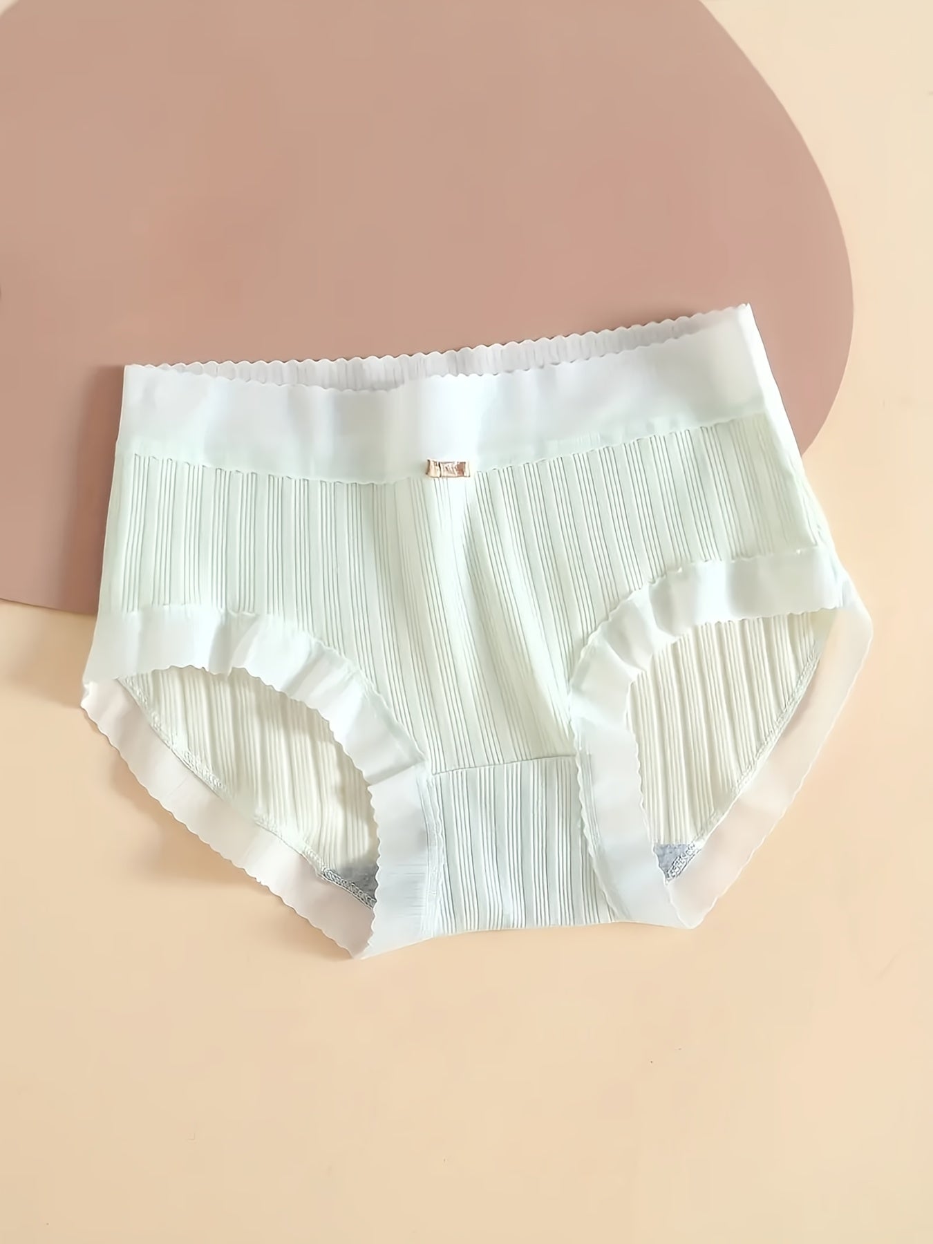 5pcs Ribbed Bow Tie Briefs Soft & Stretchy Intimates Panties