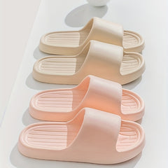Women's Solid Slides Soft Sole Lightweight Shower Bathroom Shoes
