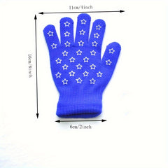 Kids Winter Gloves Knitted Warm Elastic Boys Girls 5-11