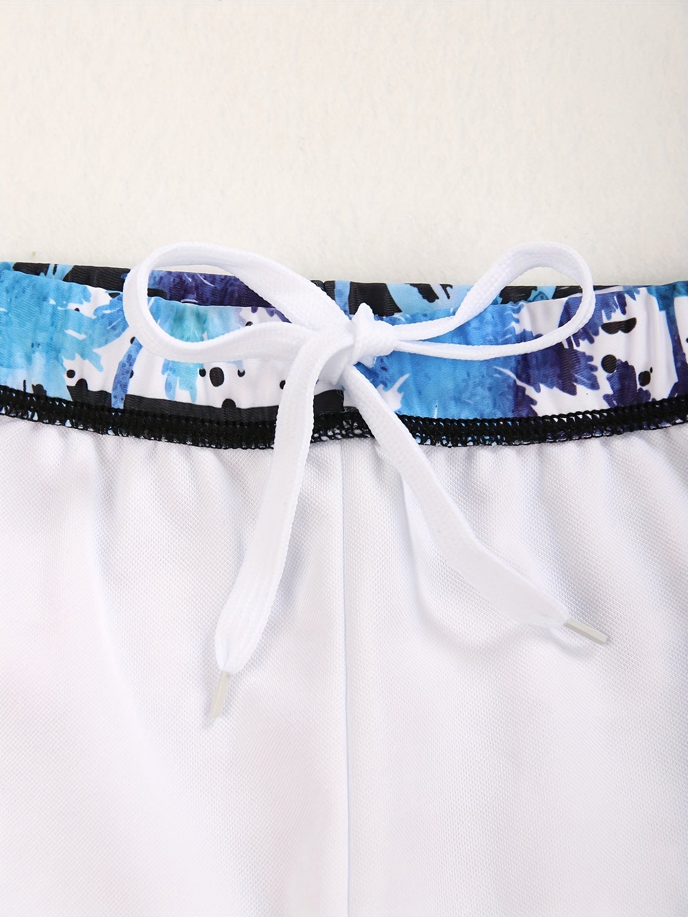 Ink Dot Gradient Palm Tree Silhouette Swim Trunk Men's Swimwear