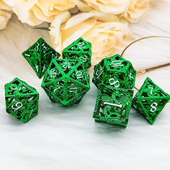 Hollow Octopus Metal Dice Set Polyhedral for Table Games