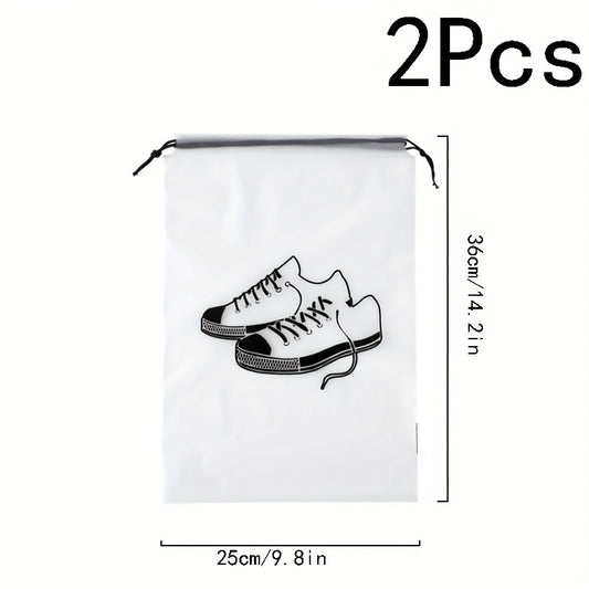 2pcs 5pcs Transparent Frosted Dustproof Shoes Storage Bag Portable Golf Shoe Bag