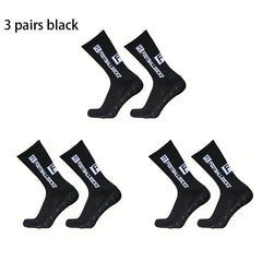 3 Pairs Outdoor Non-slip Mid-calf Socks for Cycling and Running