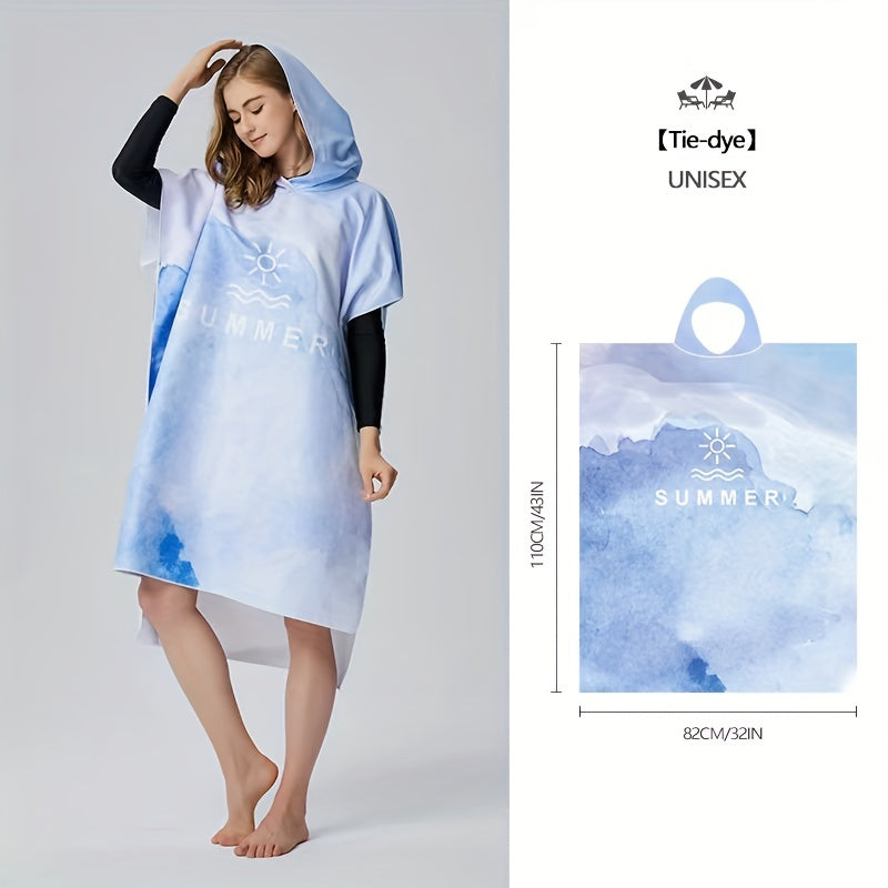 Quick Drying Hooded Beach Towel Microfiber Beach Towel With Hood