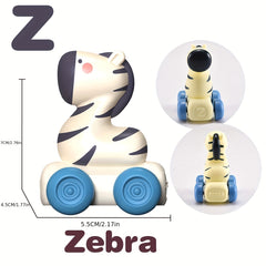 Soft Rubber Toy Cars Animals Letters Educational Toys