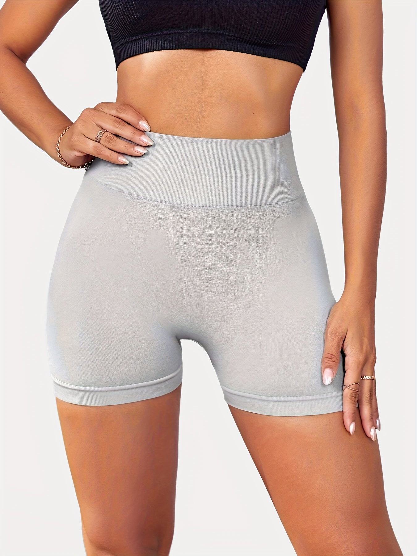 High Waisted Yoga Shorts for Running & Working Out