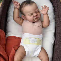 20 Reborn Baby Doll Hand Drawn Hair Soft Touch 3D Skin Lifelike