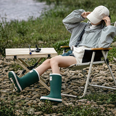 Quick Drying Flat Rain Boots Waterproof Non Slip Outdoor PVC Shoes