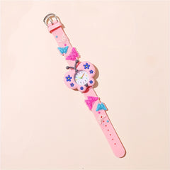 Colorful Butterfly Silicone Quartz Watch With Silicone Strap