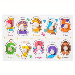 Wooden Hand Scratching Board Animal Cognitive Puzzle