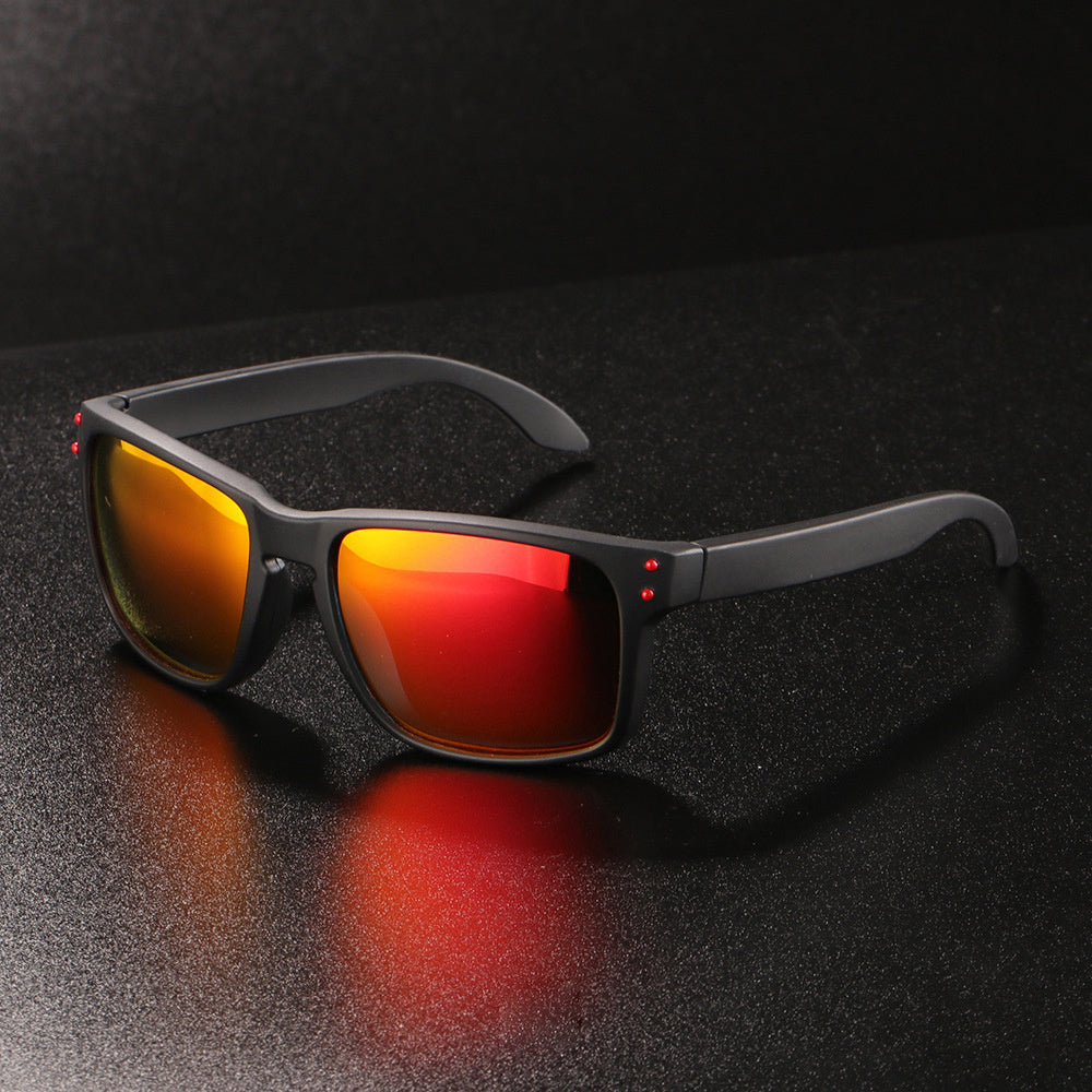 Polarized Sunglasses Square Frame Mirrored Lens UV400 Protection