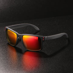 Polarized Sunglasses Square Frame Mirrored Lens UV400 Protection
