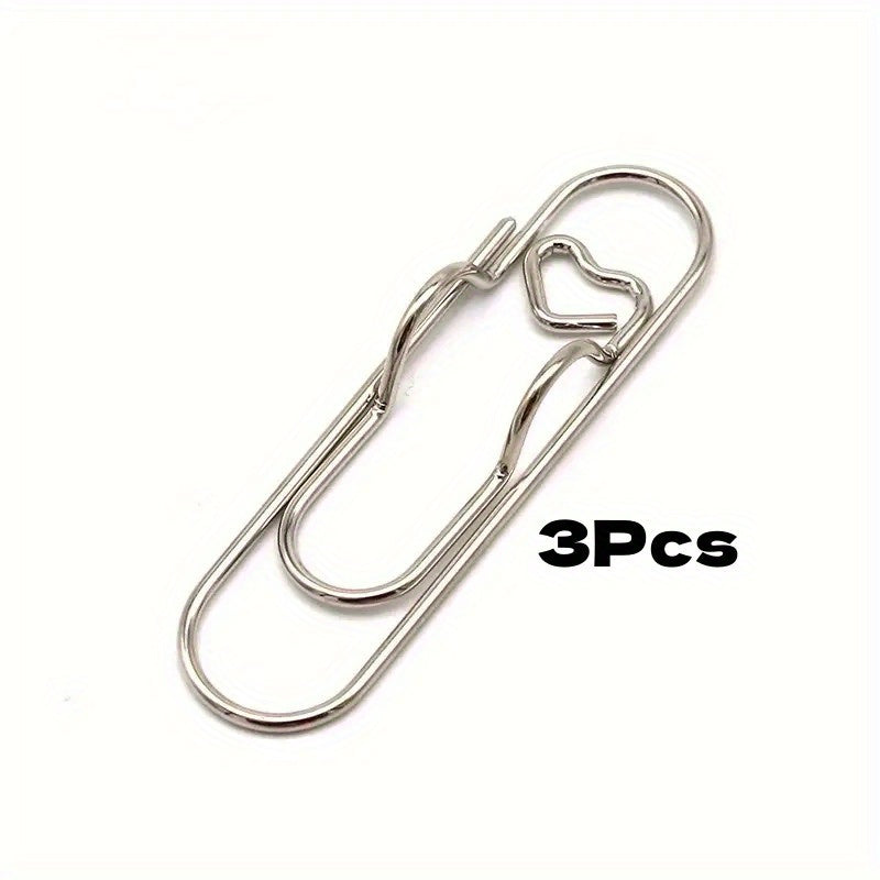 3pc Metal Pen Clips Multifunctional Pen Clip Notebook Bookmark Paper Holder