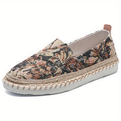 Men's Plant Pattern Espadrilles Slip-On Shoes