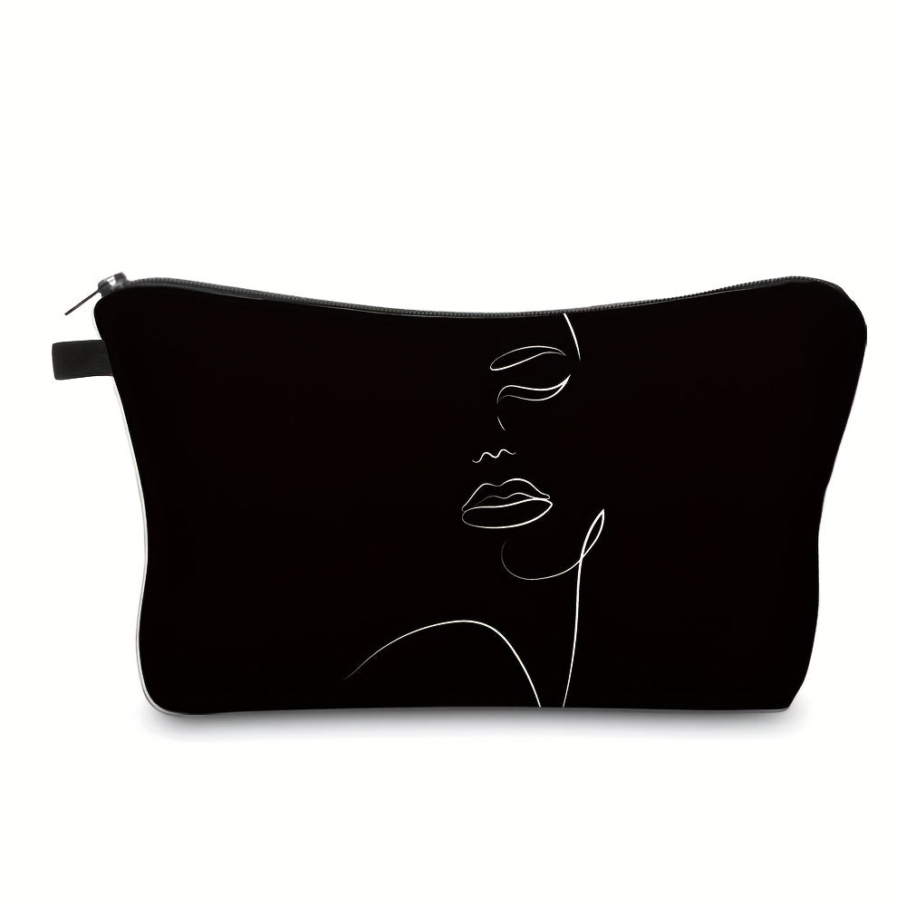 Abstract Figure Graphic Storage Bag Makeup Case Small Cosmetic Zipper Bag