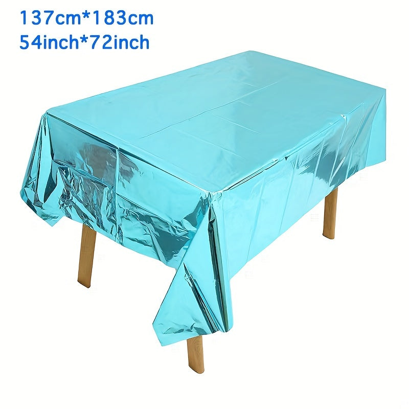 10pcs Bronzing Theme Party Tableware Disposable Cups Plates Tablecloth