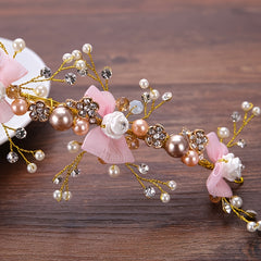Rhinestone Floral Wedding Headpiece Hair Vine For Brides