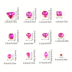 130pcs Mixed Shapes Sew On Rhinestones With Claw for DIY Craft Clothing Shoes