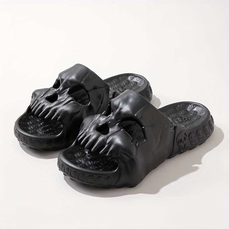 Men's Novelty Skull Slippers Lightweight Slide Outdoor Walking Halloween