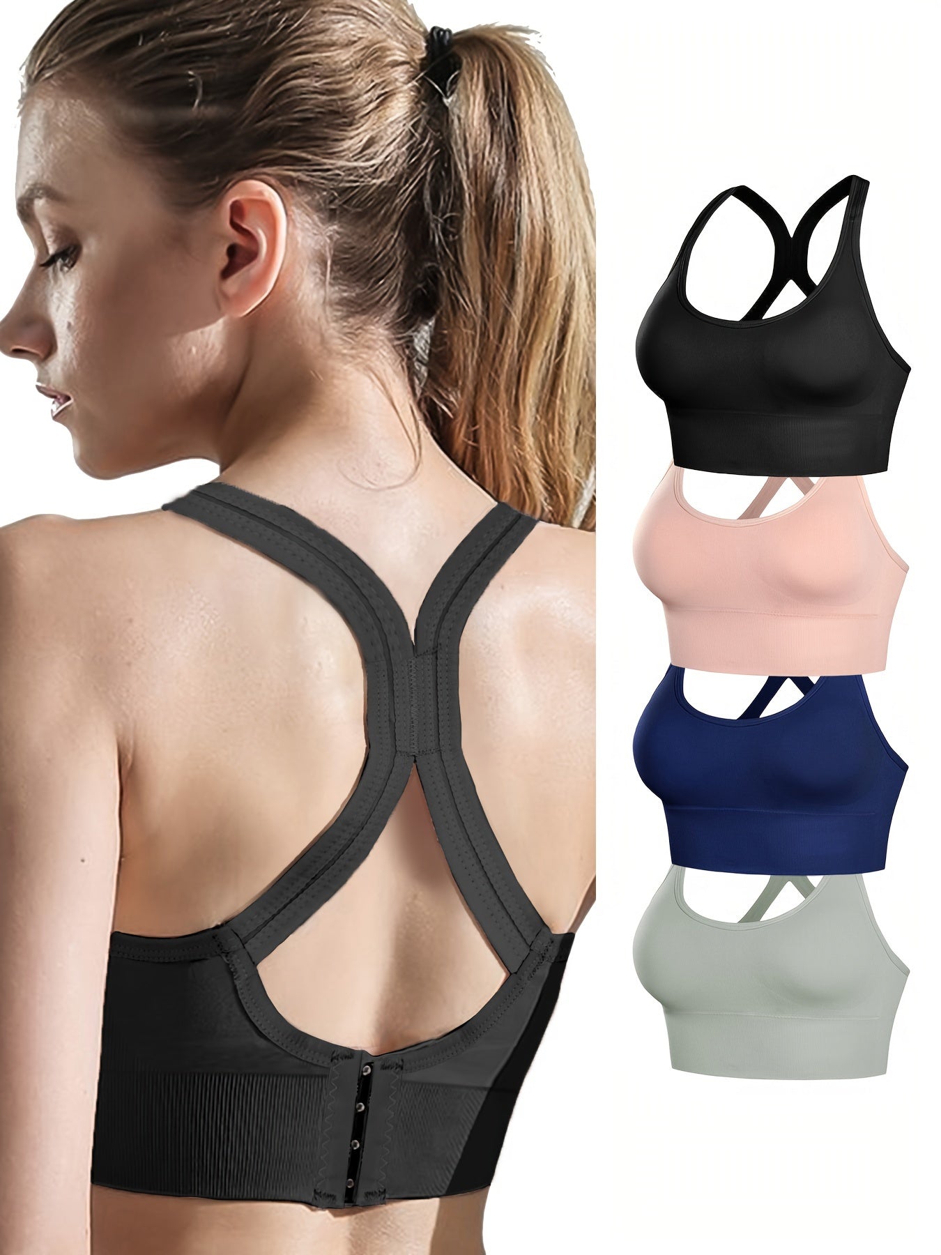 Adjustable Push Up Shockproof Yoga Bra Women's Activewear