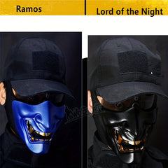 Half Face Mask Airsoft Lower Face Protective Mask for Halloween Cosplay Costume