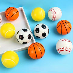 4pc Soft Sponge Stress Relief Ball Baseball Tennis Basketball Soccer