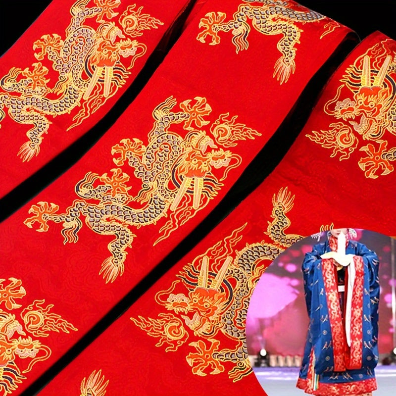 Cloud Bottom Lace Dragon Pattern Jacquard Fabric Ethnic Style Accessories