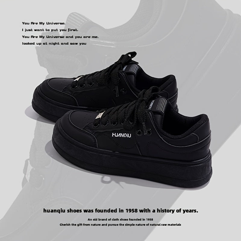 Women's Lace-up Non-slip Skate Shoes - Comfy Low Sneakers