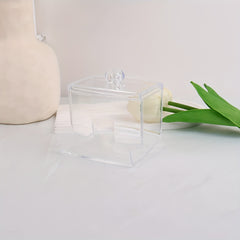 Acrylic Cotton Swabs and Ball Holder with Lid