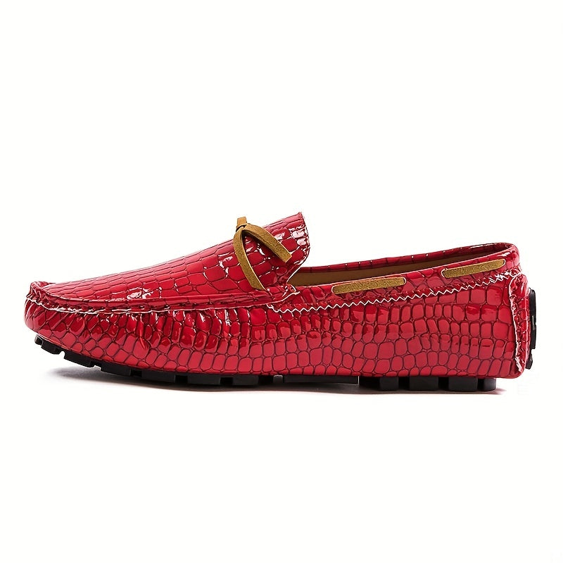 Men's Bowknot Loafer Shoes Comfy Slip On Moccasin Driving Shoes